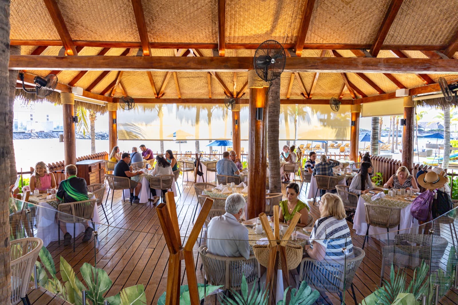 Beachfront dining